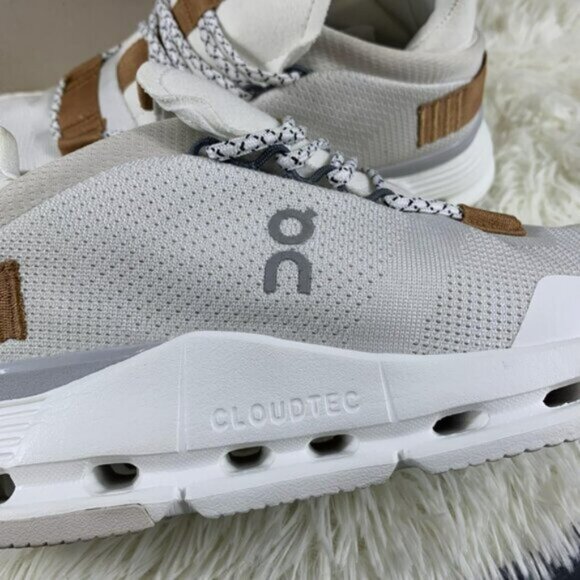 New On Cloudnova White Pearl Cloudtec Running Shoes Women's Size - Picture 4 of 8
